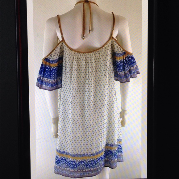 Free People Boho Print Cold Shoulder Tunic Dress - Picture 3 of 8